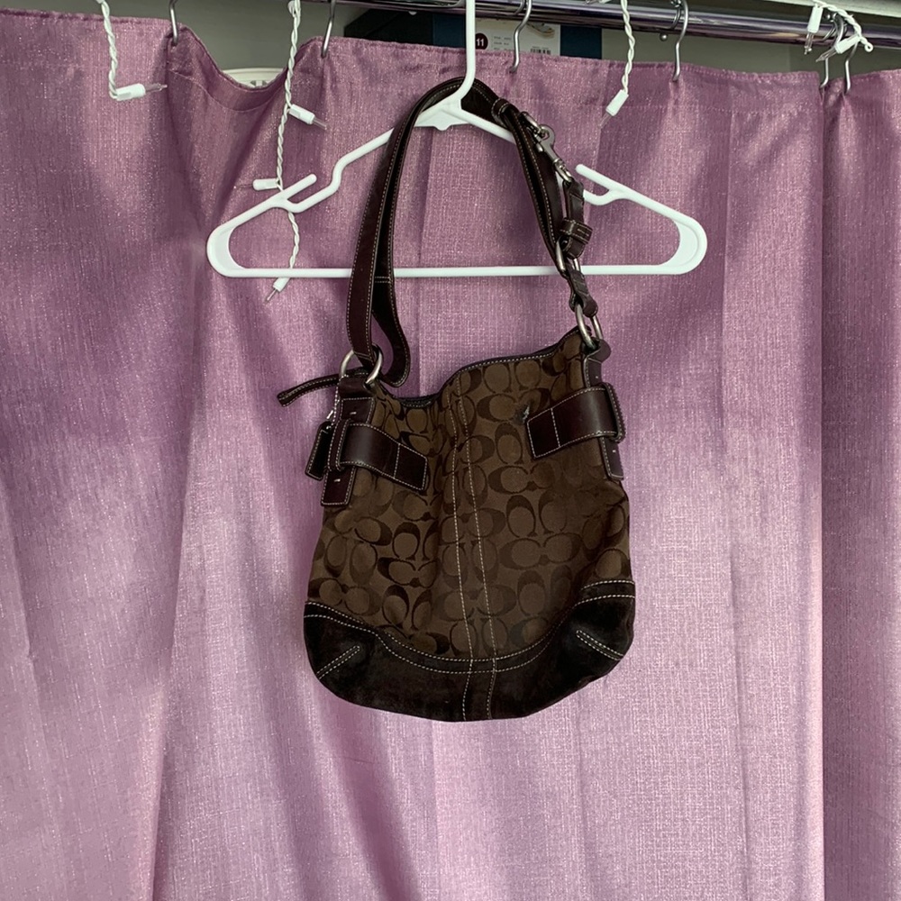 Dark brown Coach purse
